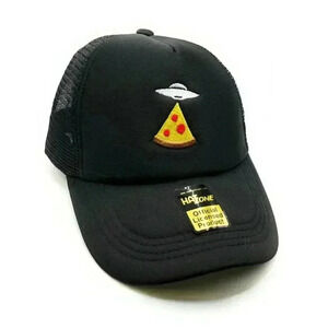 Pizza UFO Mesh Trucker Snapback (Black)